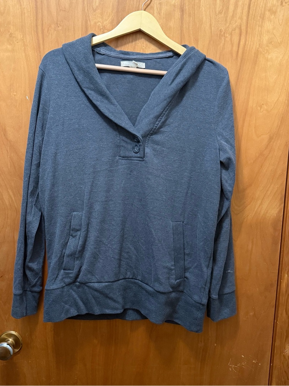 Women's grey Hooded Pullover Sweater